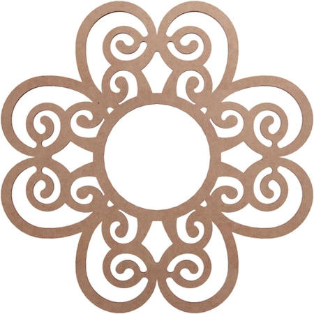 Ekena Millwork Cohen Wood Fretwork Pierced Ceiling Medallion, Wood (Paint Grade), 16"OD x 5 1/2"ID x 3/8"T CMWP16X16X0375COMF